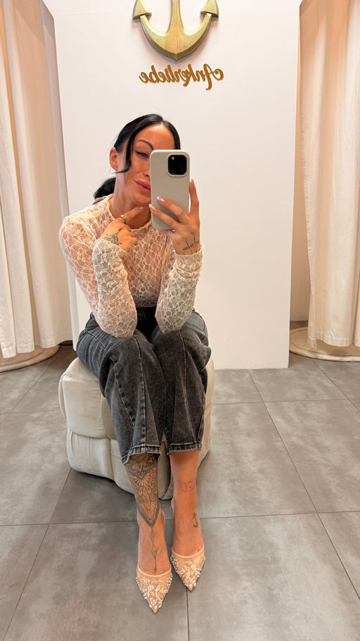 kittenheels mit perlendetails