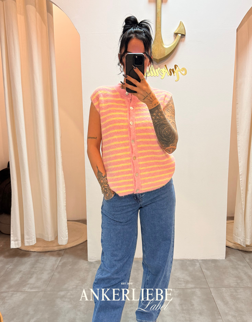 light sienna | striped vest