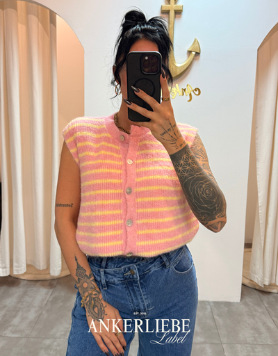 light sienna | striped vest