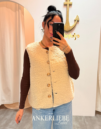 teddy vest | light