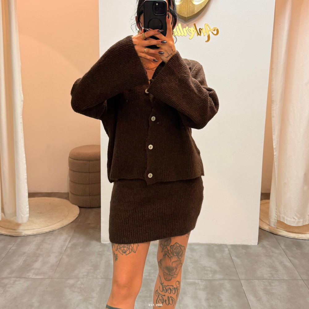 Ava Knit Set | Chocolate