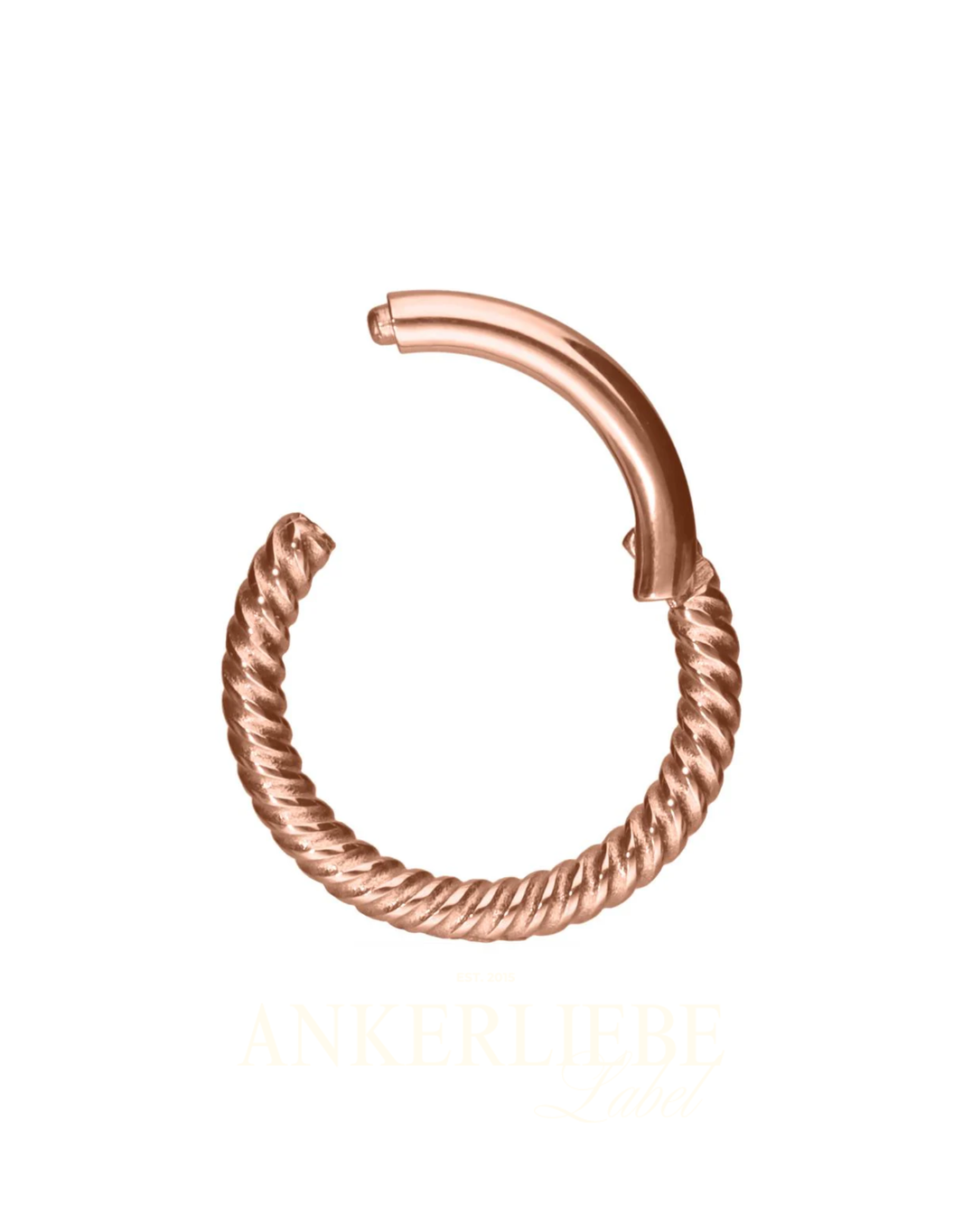 image rosegold twisted chain clicker | piercing