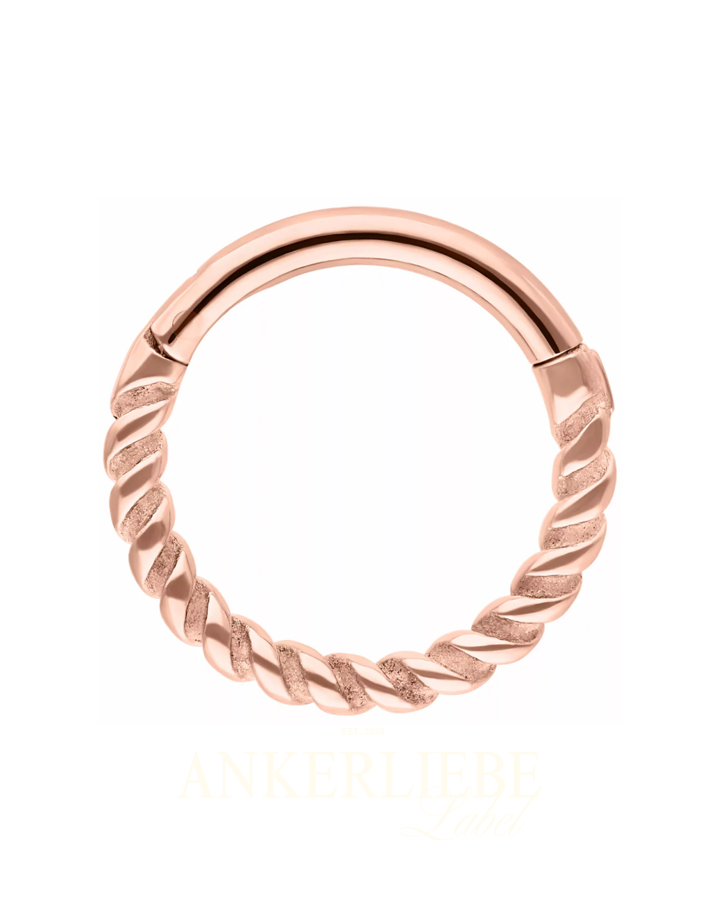 rosegold twisted rope clicker | piercing