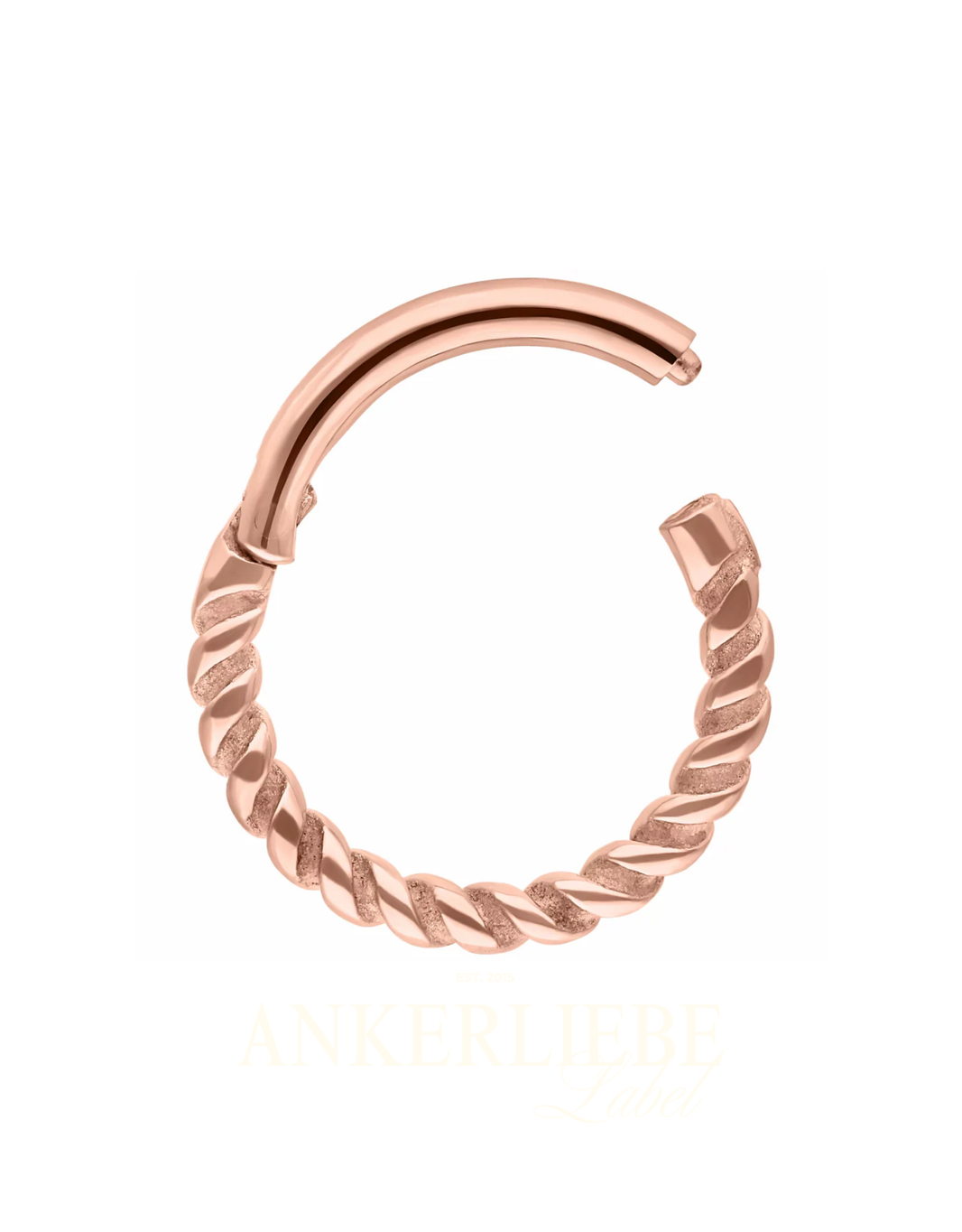 image rosegold twisted rope clicker | piercing