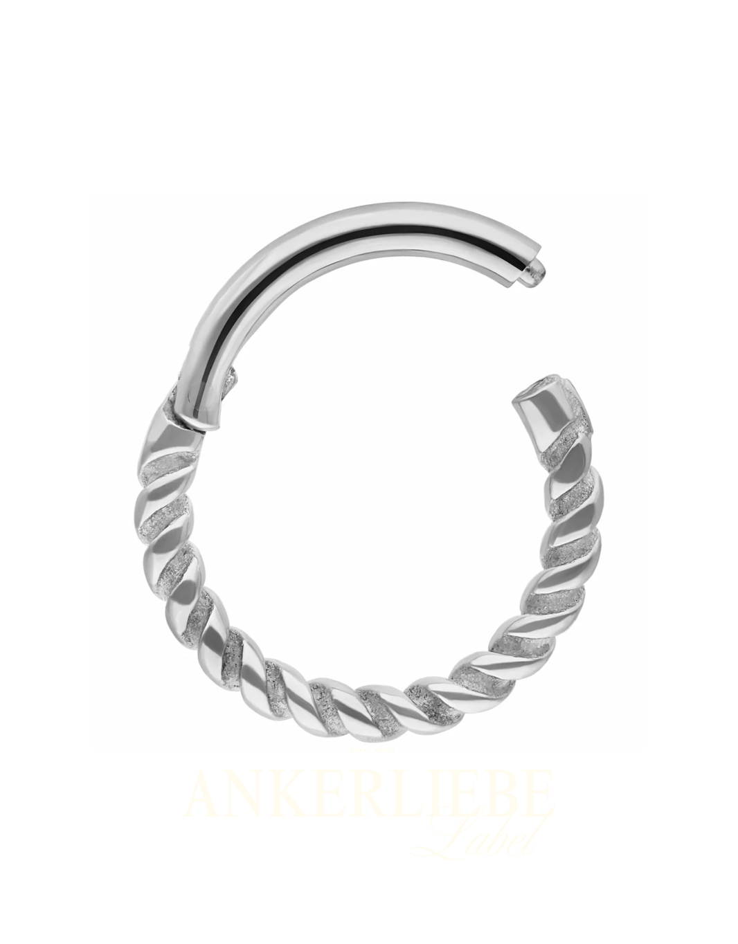 image silber twisted rope clicker | piercing
