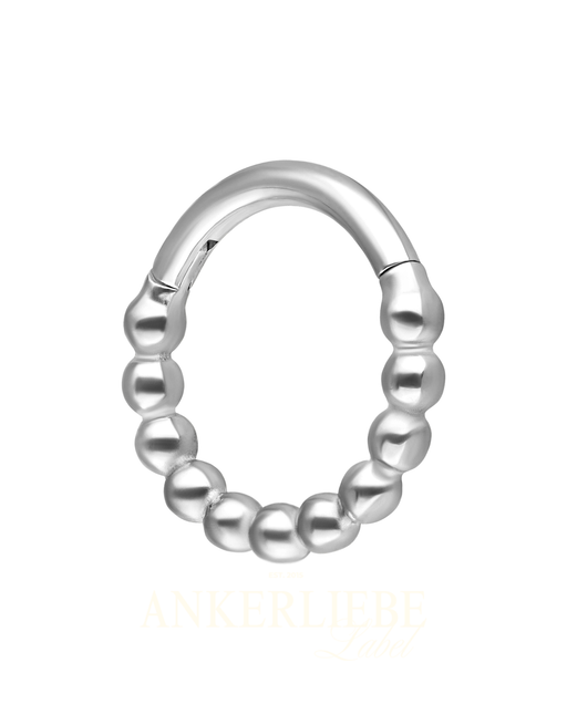 silver ball chain clicker | piercing