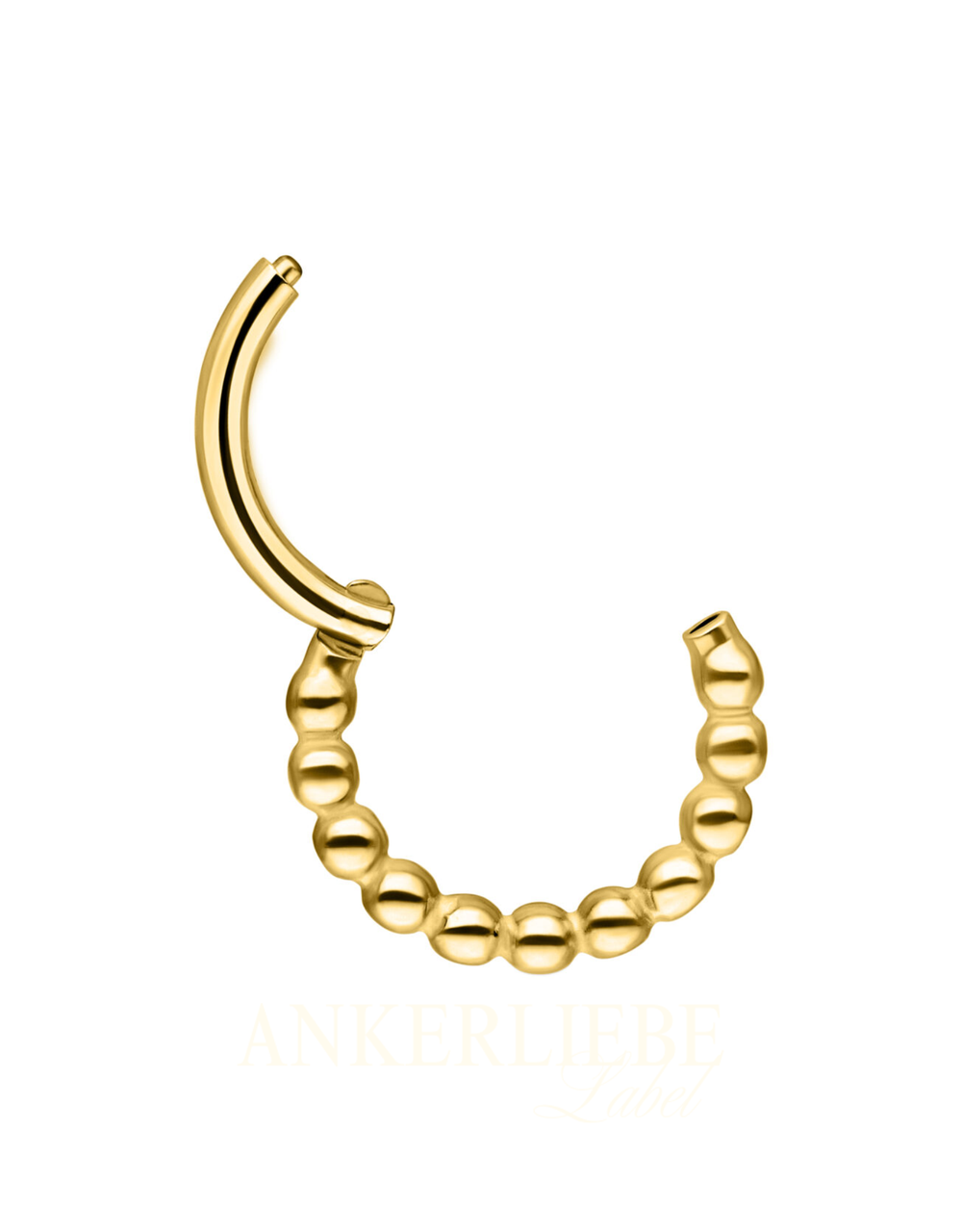golden ball chain clicker | piercing