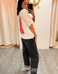 high rise ballon jean | schwarz
