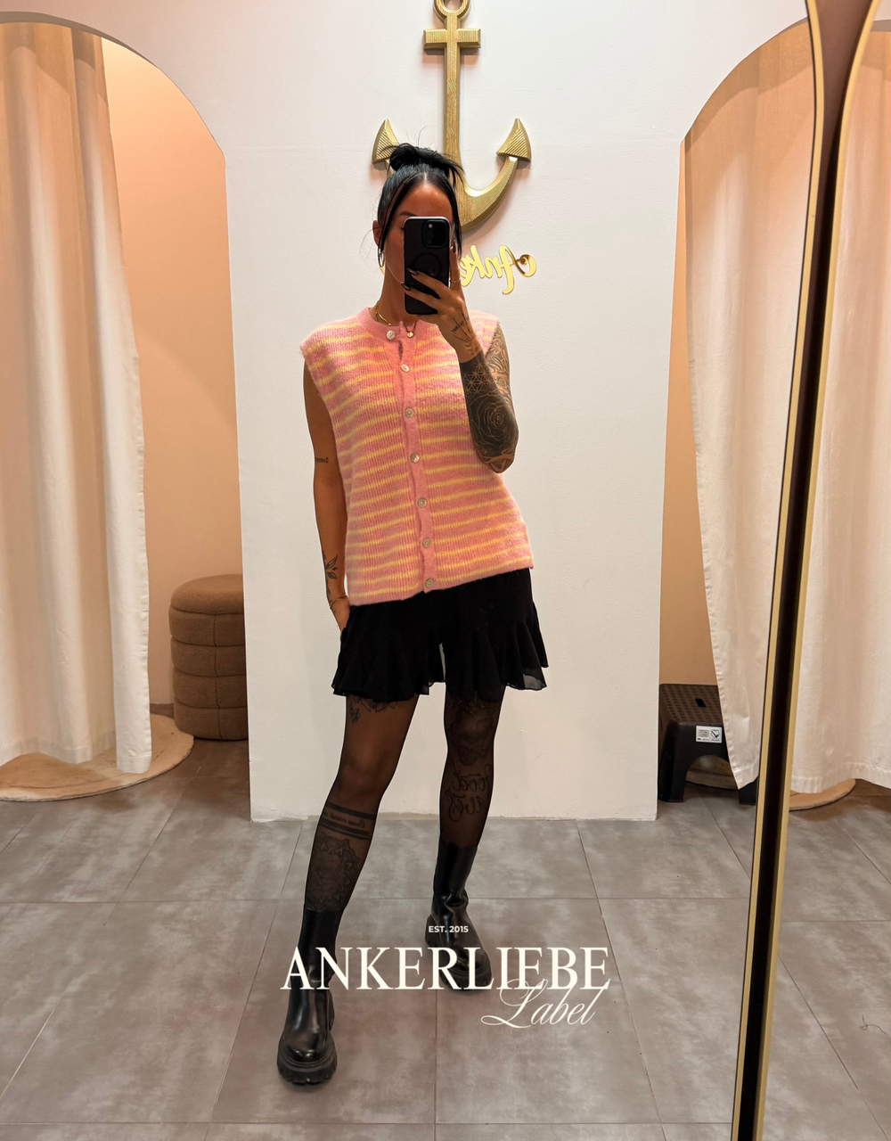 light sienna | striped vest