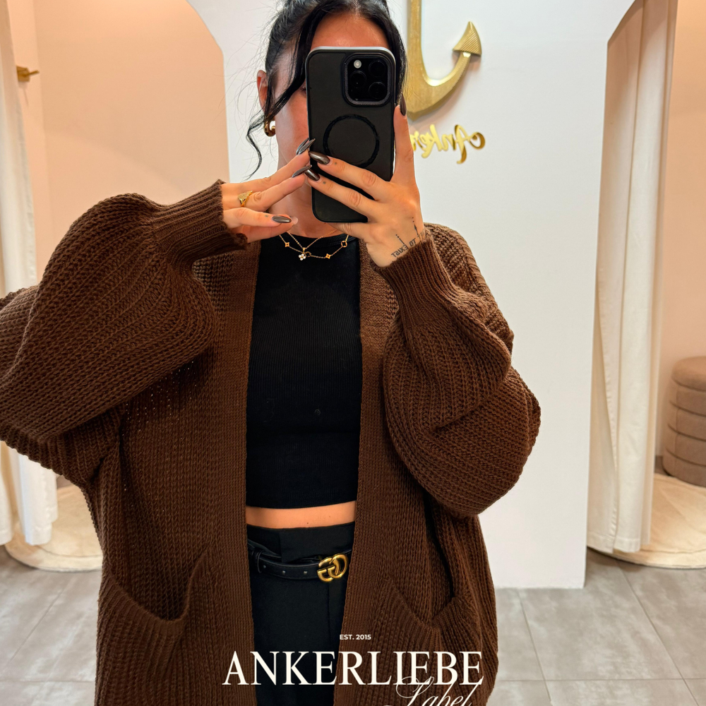 farina chocolate | oversized cardigan