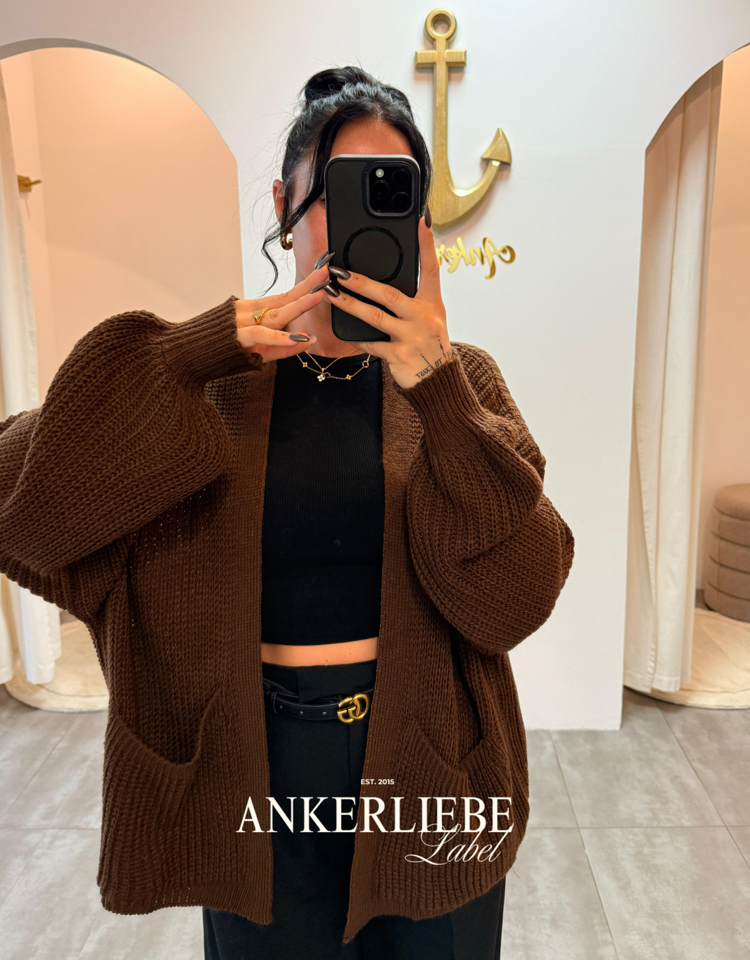 farina chocolate | oversized cardigan