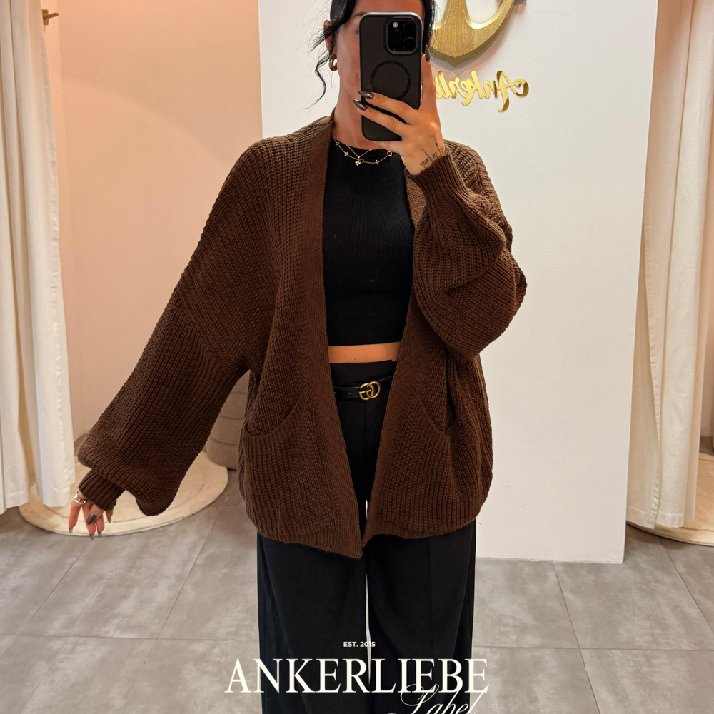 farina chocolate | oversized cardigan