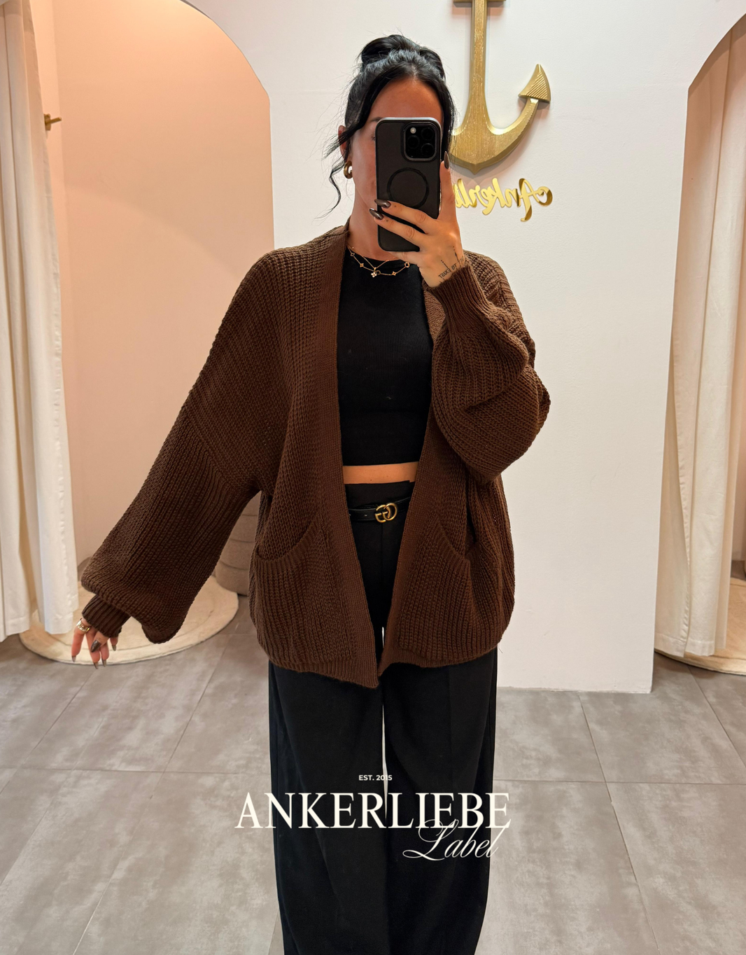 image farina chocolate | oversized cardigan