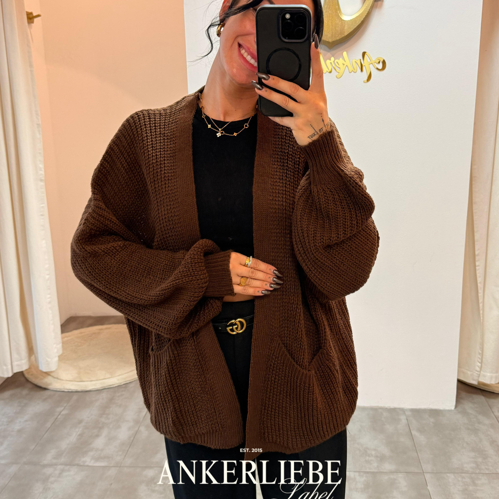 farina chocolate | oversized cardigan