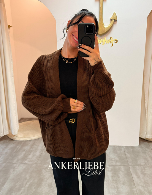 farina chocolate | oversized cardigan