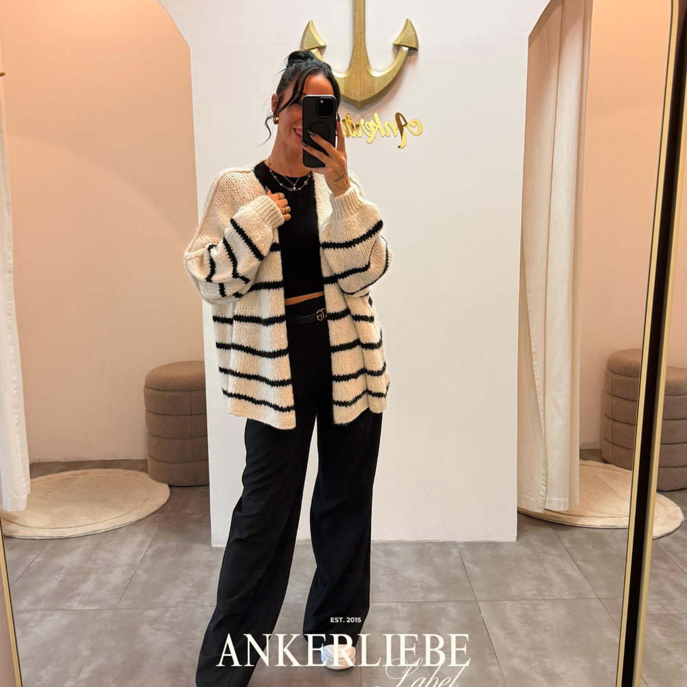 lea stripes | oversized cardigan