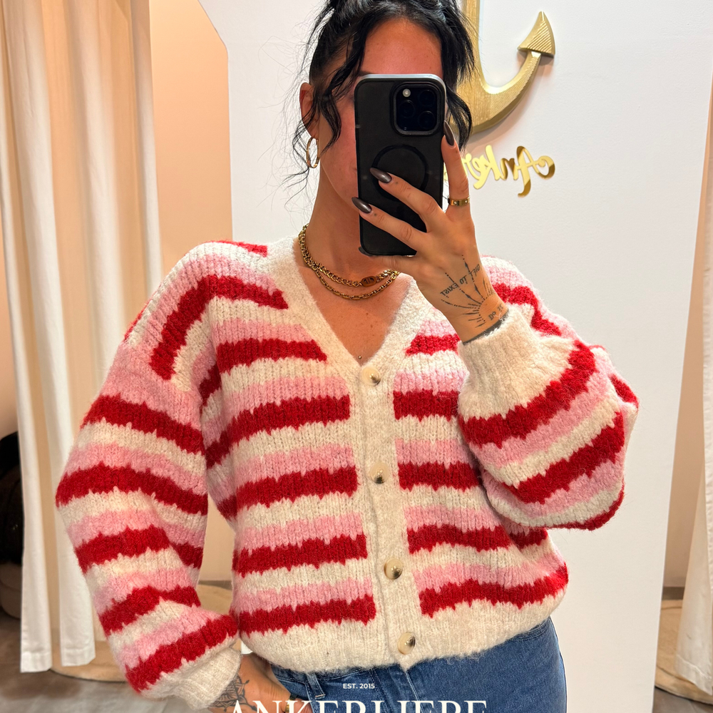 leni | striped cardigan