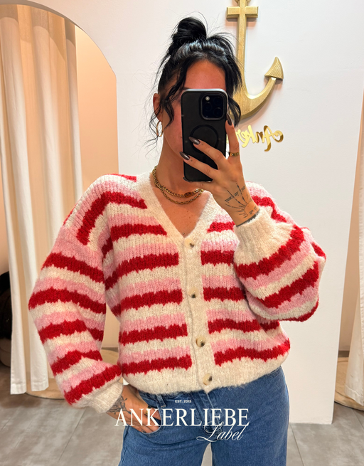 leni | striped cardigan