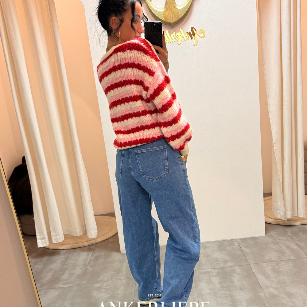 leni | striped cardigan