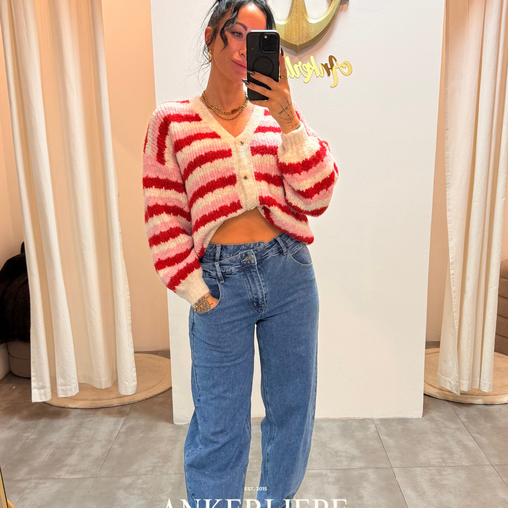 leni | striped cardigan