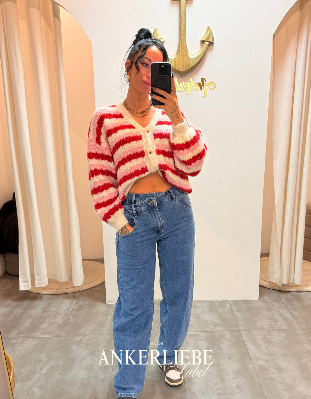 leni | striped cardigan
