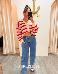 leni | striped cardigan