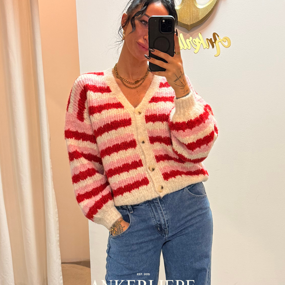 leni | striped cardigan