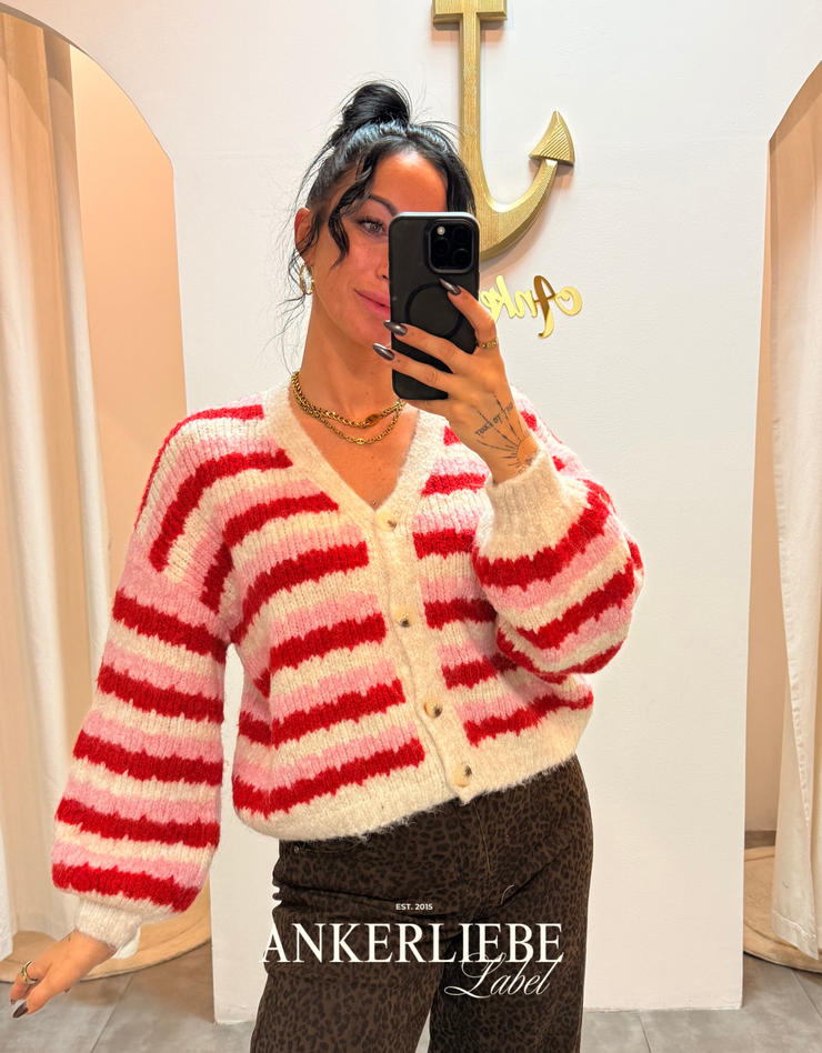 leni | striped cardigan