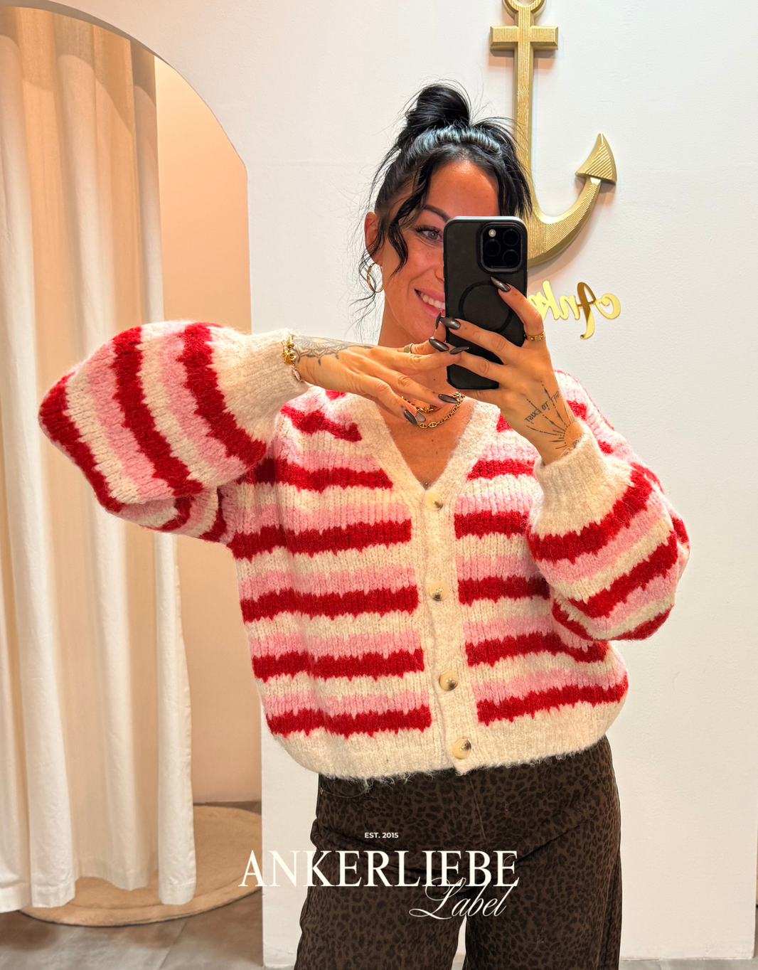 image leni | striped cardigan