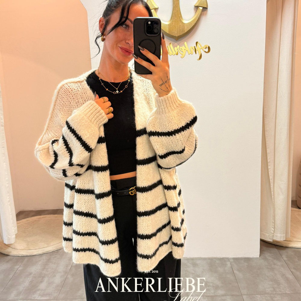 lea stripes | oversized cardigan