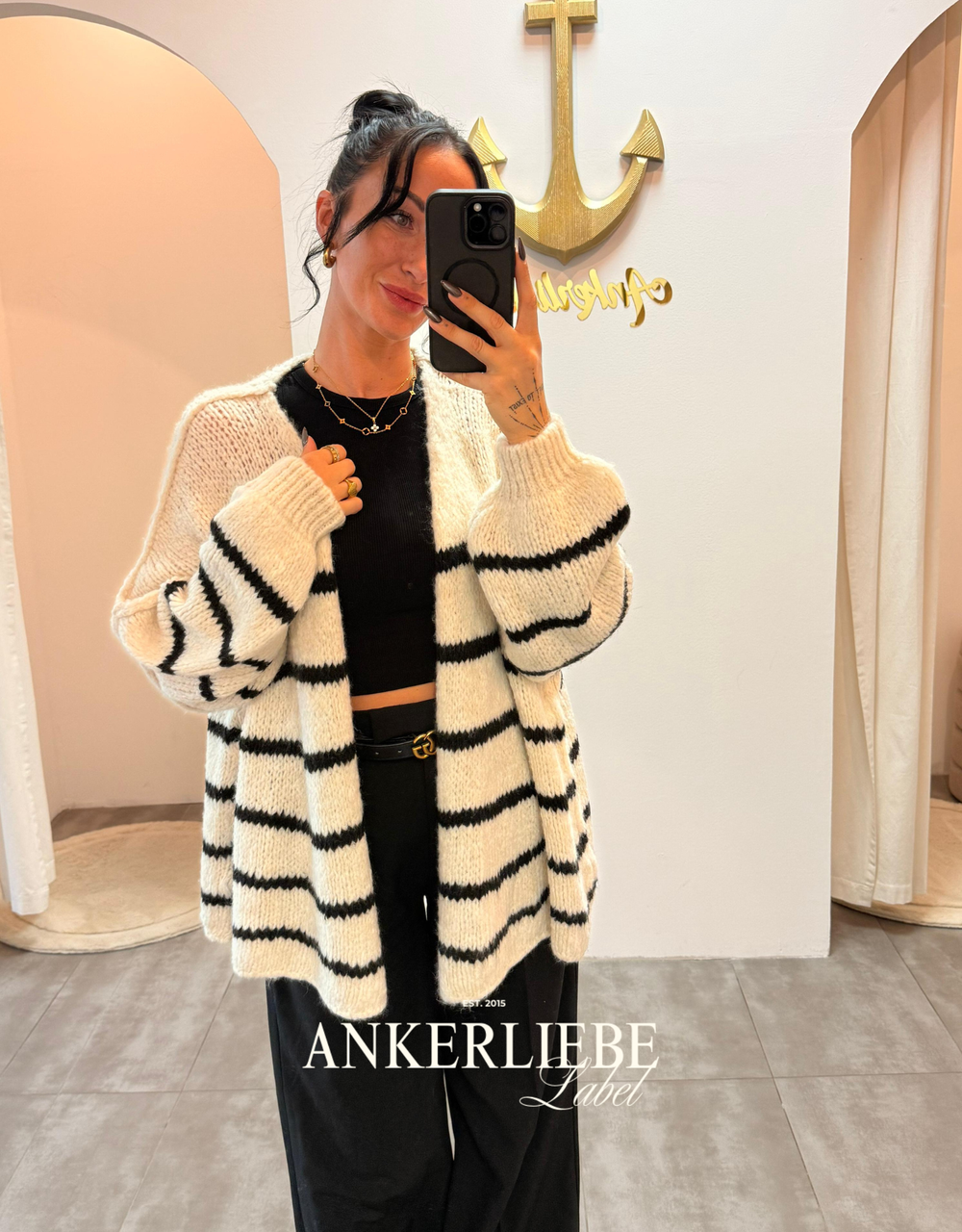 lea stripes | oversized cardigan