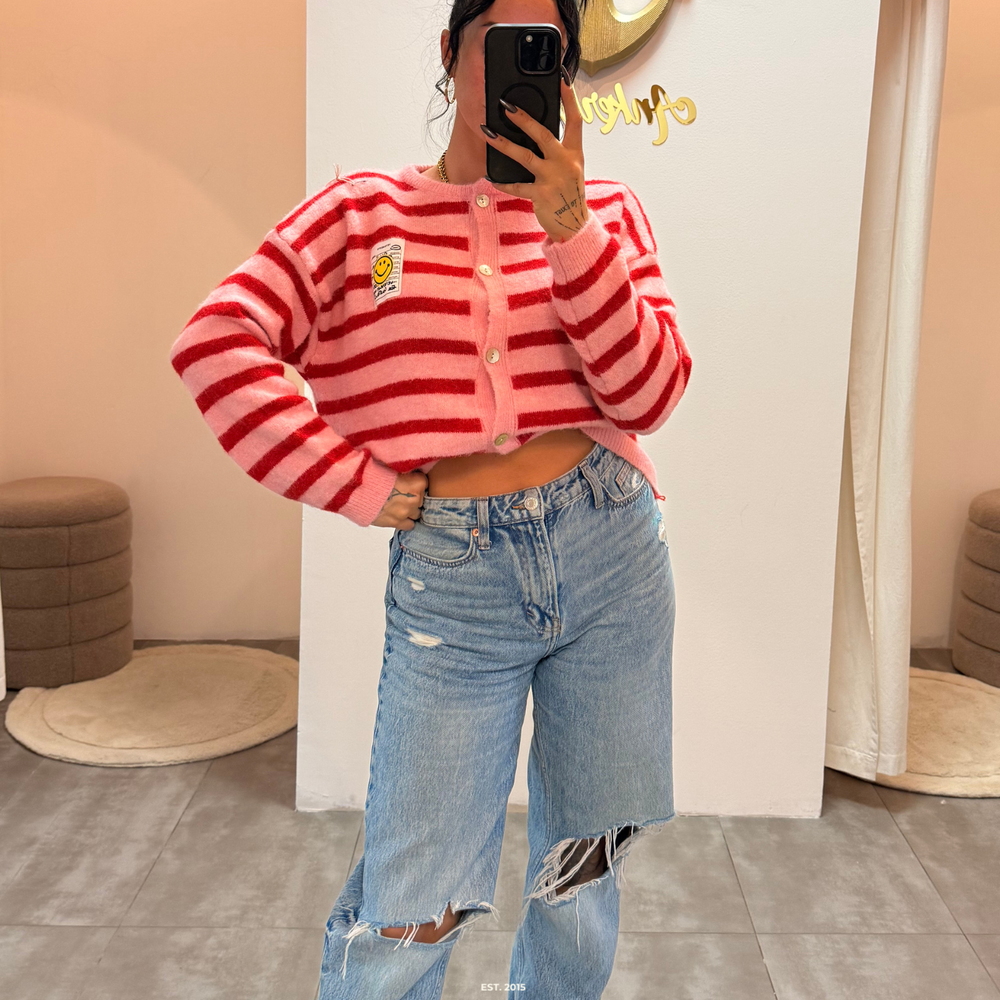 happy vibes | fuchsia weste