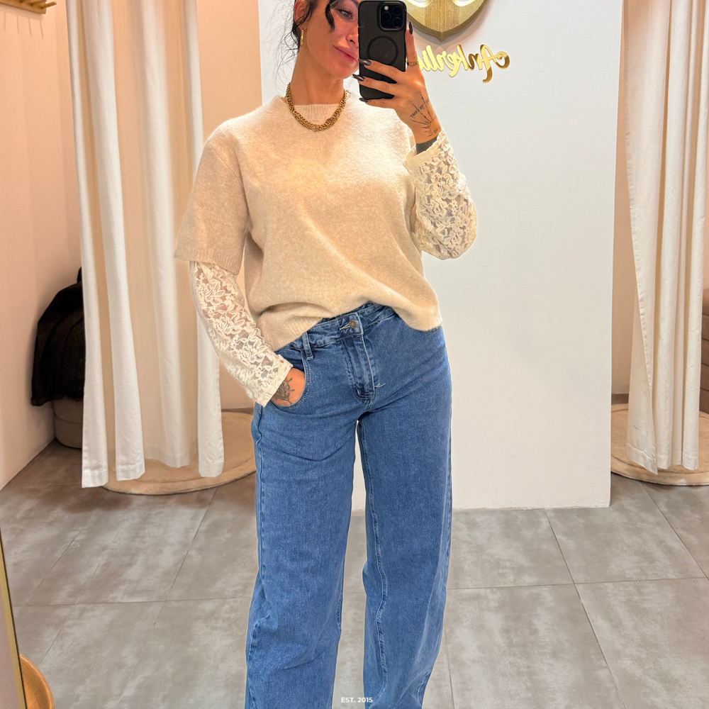 Double Waist Balloon Fit | Blue