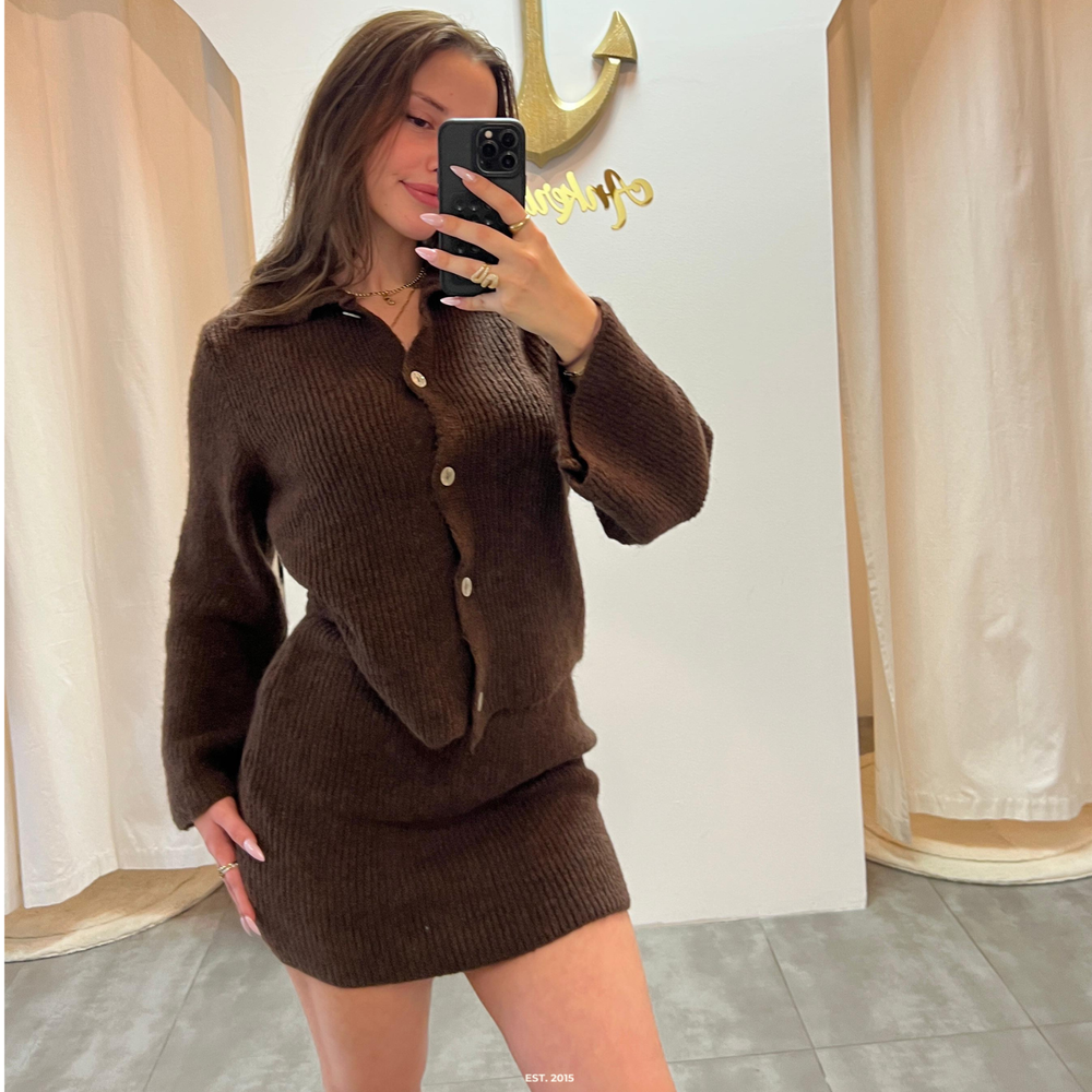 Ava Knit Set | Chocolate