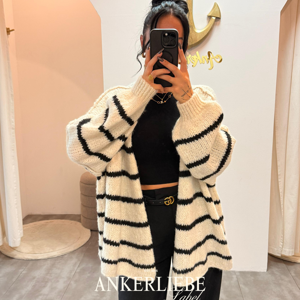 lea stripes | oversized cardigan