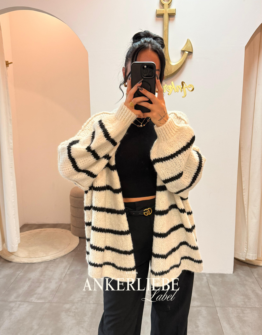 lea stripes | oversized cardigan