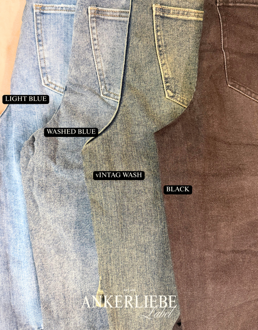 high rise ballon jean | light blue
