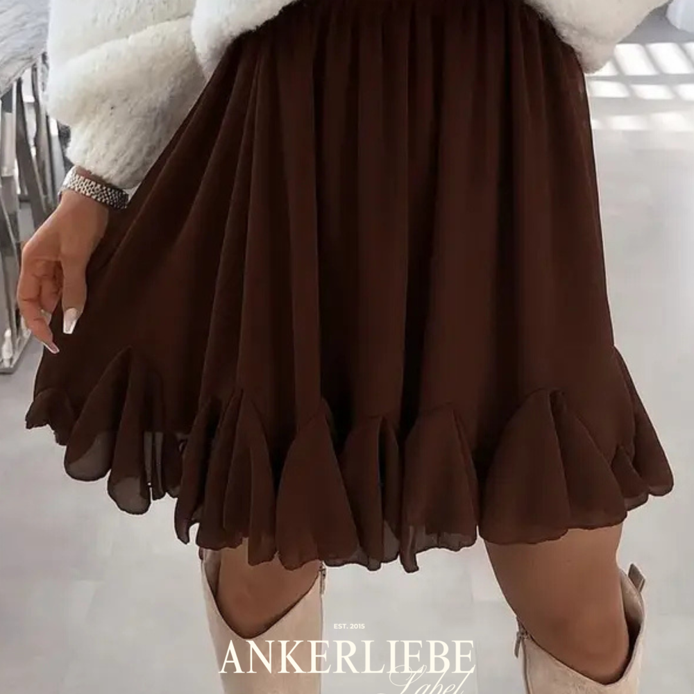 ruffle skirt | nougat