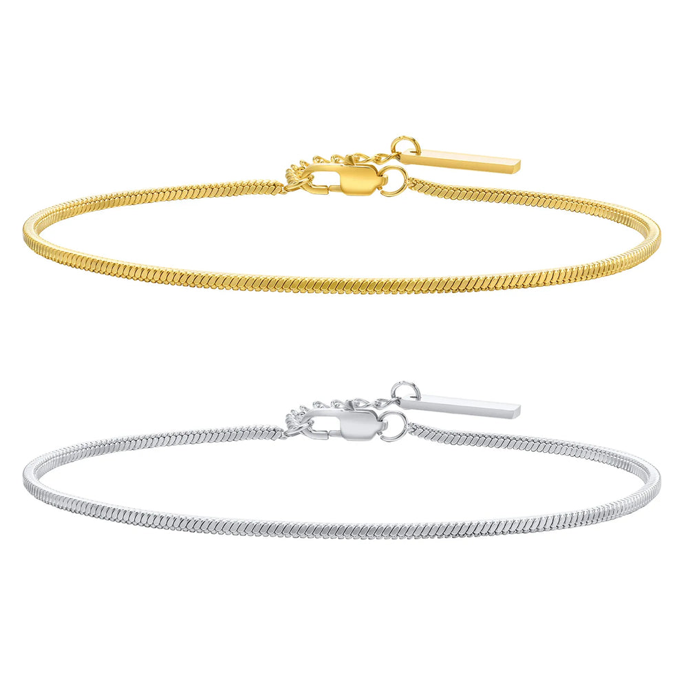 Simple-Style-Classic-Style-Solid-Color-Stainless-Steel-Polishing-Plating-18K-Gold-Plated-Bracelets-display-picture-6