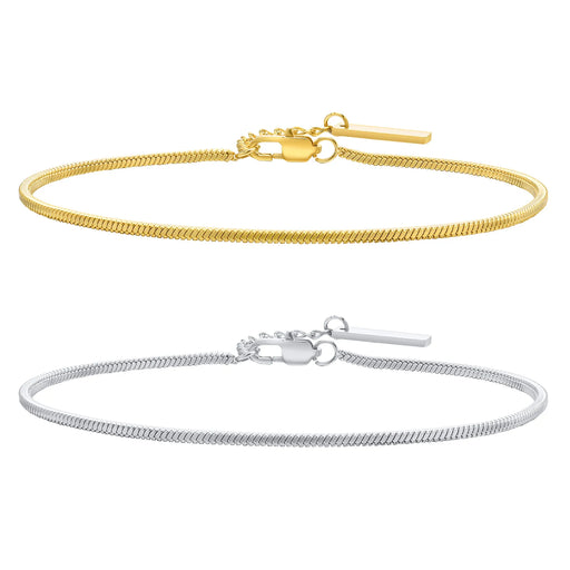Simple-Style-Classic-Style-Solid-Color-Stainless-Steel-Polishing-Plating-18K-Gold-Plated-Bracelets-display-picture-6