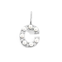 silver pearly buchstaben charm mini