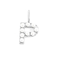 silver pearly buchstaben charm mini