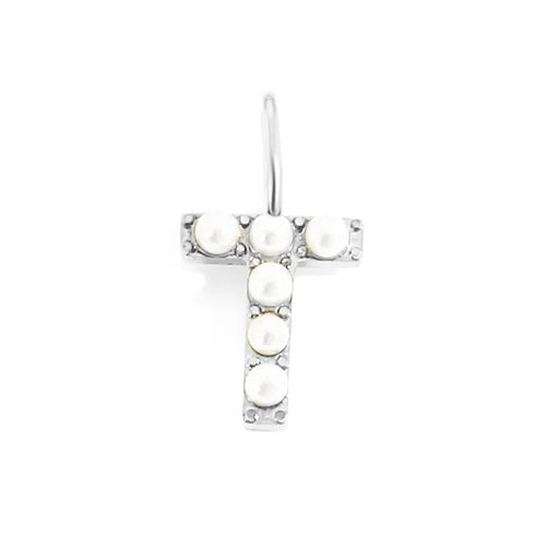 silver pearly buchstaben charm mini