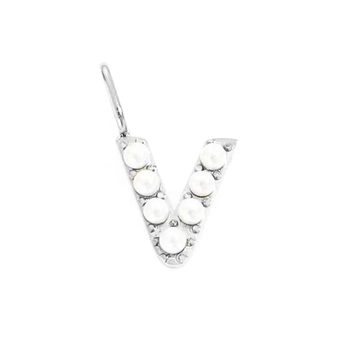 silver pearly buchstaben charm mini