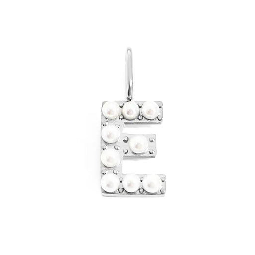 silver pearly buchstaben charm mini