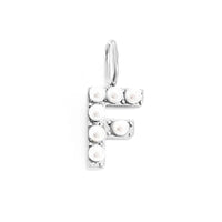 silver pearly buchstaben charm mini