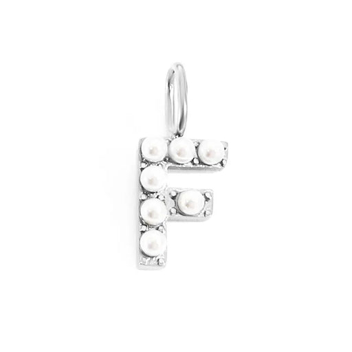 silver pearly buchstaben charm mini