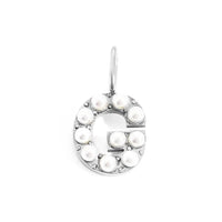 silver pearly buchstaben charm mini
