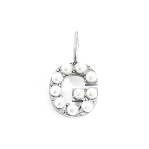silver pearly buchstaben charm mini