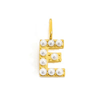 golden pearly buchstaben charm mini